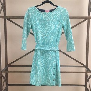 Lilly Pulitzer Turquoise Zebra Stripe Dress